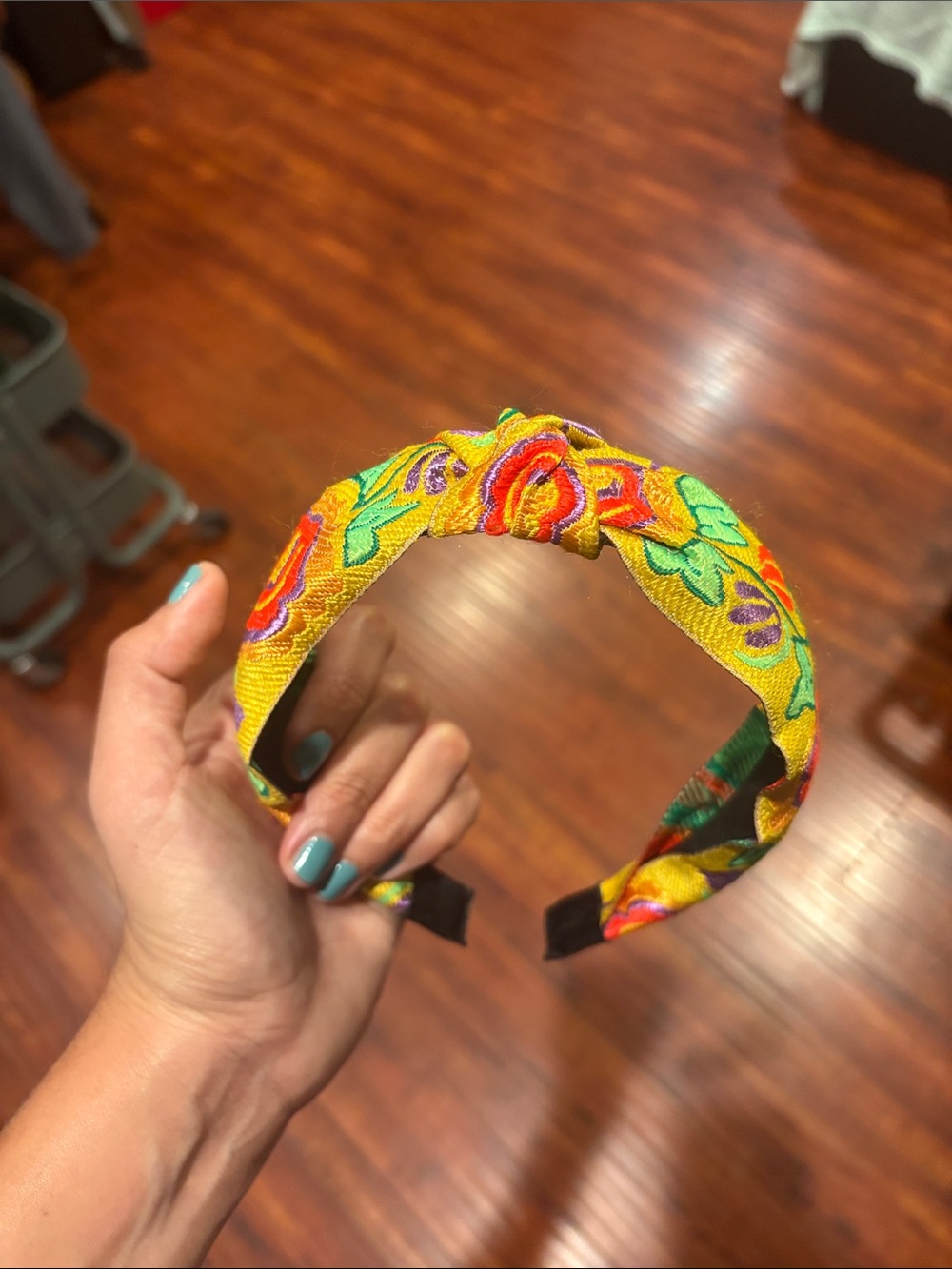 Yellow Floral Knotted Headband - Women's Hair Accessory